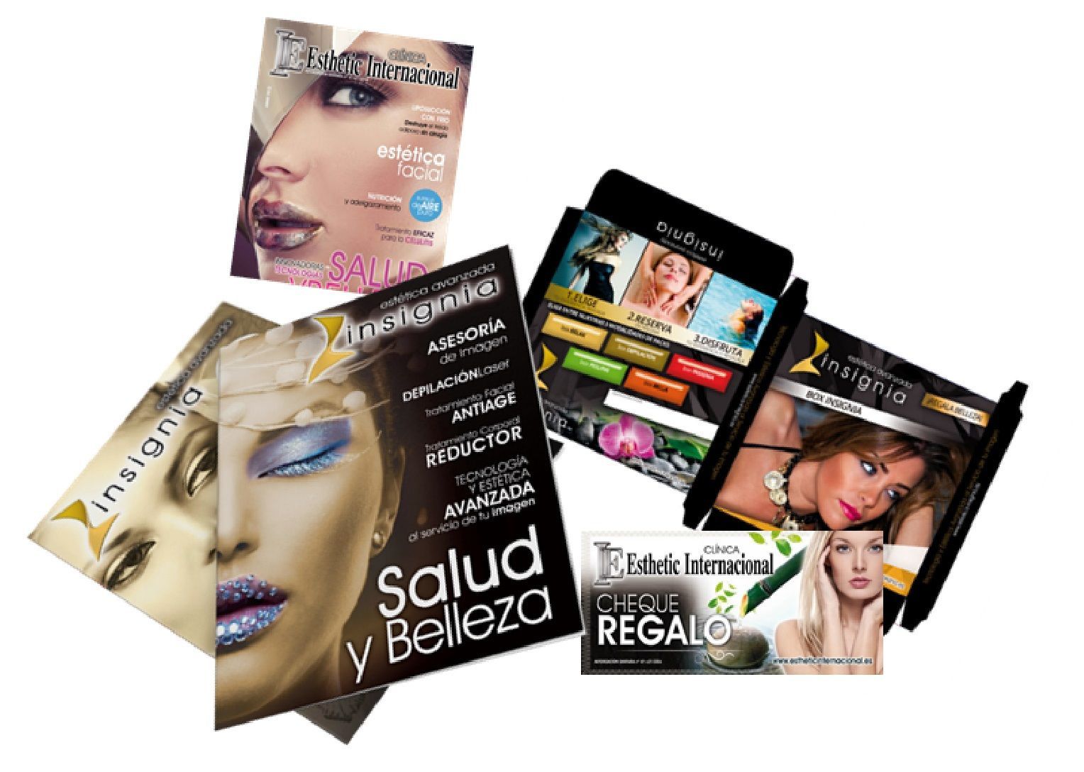 Imágenes de diversos productos publicitarios diseñados por nosotros.
